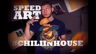 Photoshop Flying Burger Speed Art - #chiliinhouse