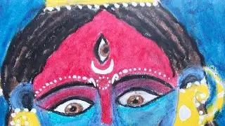 Kali Mata Drawing , Oil pastel drawing ,  Diwali Drawing,  Step by step 🔥Kali mata ji ki drawing 🥰🥰😍