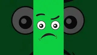 Toon Face from  neutral to discouraged  - Animated Element on greenscreen