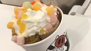 Rolling cow in king plaza