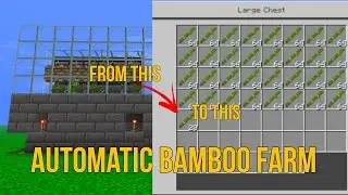 Automatic Bamboo Farm (Minecraft Bedrock 1.21+)