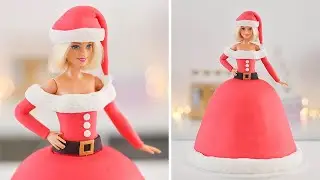Christmas Barbie 🤶🏻Easy Ms Claus Doll Cake 🎄Tan Dulce
