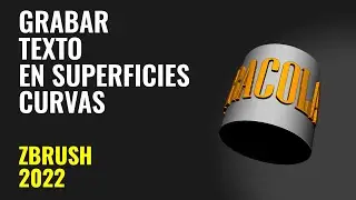 Grabar texto en superficies curvas - Zbrush en 5 min 