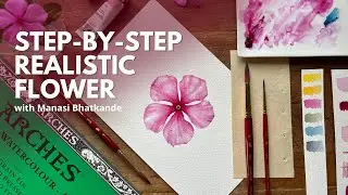 How to Paint a Realistic Flower with Watercolor | 30 Min Tutorial