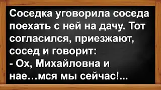 Соседка уговорила соседа поехать с ней на дачу... Анекдоты! Юмор! Позитив!