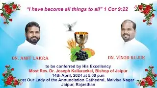 PRIESTLY ORDINATION INVITATION 2024 / Dn. Amit Lakra & Dn. Vinod Kujur / DIOCESE OF JAIPUR