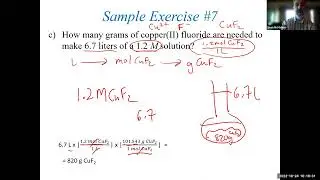 Chapter 9: Lecture 3 - Dilutions, Molarity and Solution Stoichiometry