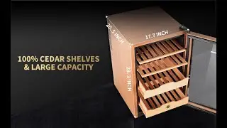 Introducing 70L Cedar Cooler Humidors For Cigar Aficionados, 600 Cigars Capacity with H&C Control