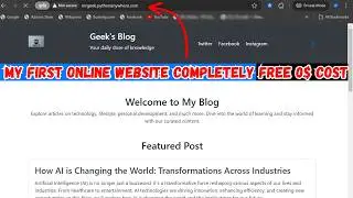 How I Built My First Django Blog Website & Put It Online!