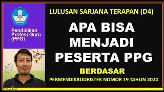 LULUSAN SARJANA TERAPAN, APA BISA MENDAFTAR SEBAGAI PESERTA PENDIDIKAN PROFESI GURU (PPG)