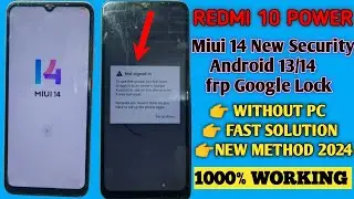 Redmi 10 Power/10C  frp Google Lock🔒 Remove Miui 14 Android 13/14 fast solution 2024 New Method