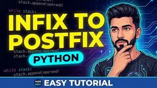 Code To Convert Infix to Postfix using List in Python  | Pritesh D. Patel | [in Hindi]