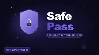 SafePass 🔐 | Custom Password Generator Web App (HTML, CSS, JavaScript)