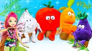 Детское видео. Кукла Блум из клуба Винкс и ожившие овощи!