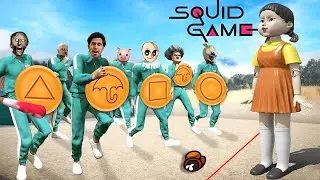 Squid Game with Granny and Among Us