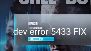 dev error 5433 Fix Call of Duty MW 3