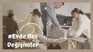 TÜM EVİ SIFIRDAN YAPIYORUZ! 😮 I Boş Ev Turu, Kahve Makinemizi Boyadık, Yeni Mobilyalar Aldık ✨