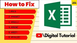How to Fix Error in Excel | Excel Tutorial | Digital Tutorial