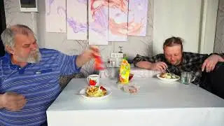 Запеканка из пельменей КРАСНАЯ РЫБА покупка продуктов и стройка в деревне ПОДВАЛ ИЛЬИЧА