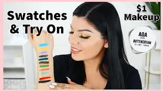 $1 MAKEUP! NEW SHOPMISSA AOA BUTTERCREAM GEL LINERS &  EYESHADOWS | TRY ON & SWATCHES