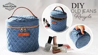 DIY Round Cosmetic Bag | Tutorial (155)