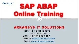 SAP ABAP ONLINE TRAINING | ABAP TRAINING VIDEOS | SAP ABAP LIVE DEMO | ABAP TRAINING