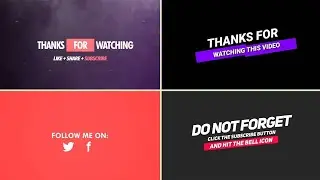 🥰New Top 5 Amazing Thanks For Watching Outro No Copyright | Free to Use | Thanks For Watching Outro