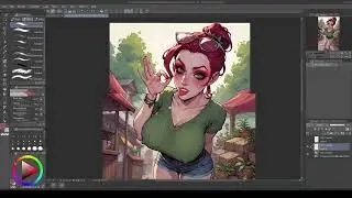 Painting Tutorial with Clip Studio  Tongue sticking out