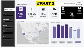 Power BI complete Beginner Dashboard Project (Sales Analysis Dashboard beginner to advanced level)#2
