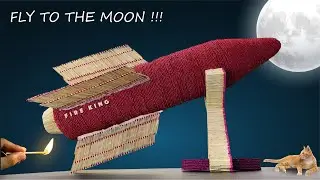 FLY TO THE MOON !!🚀🚀 This Rocket was made from 100.000 matchstick for 2 weeks.