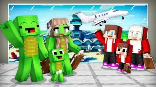 Mikey Family and JJ Family Survive Their First Flight in Minecraft (Maizen)