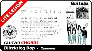 BLITZKRIEG BOP 👽 - Ramones ( Lyrics - GUITAR Chords 🎸- Karaoke )