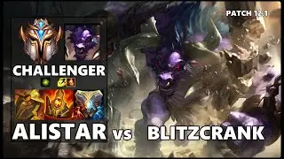 SEASON 12 CHALLENGER Support Gameplay - ALISTAR vs BLITZCRANK Patch 12.1