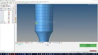 FEA xx b tensile specimen Hypermesh node sets