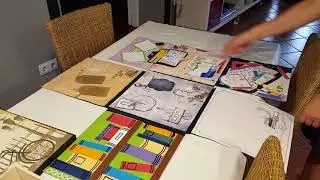 Caja sorpresa desayuno profes libro desplegable scrapbooking!!!