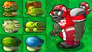 Plants Vs Zombies: 5 All New Plants Hybrid Vs 1 Football Gargantuar + EXTRA - PVZ Hybrid 3.12