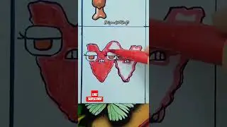 How to draw Alphabet Lore But They Food (W) #shorts #alphabetlore #food #howtodraw