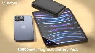 10000mAh Magnetic Battery Pack, Power Bank PD 20W Fast Charging Wireless Portable Charger for iPhone