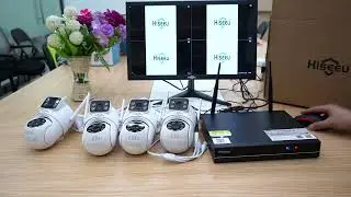 Hiseeu 8CH PTZ 6MP Wireless Security Camera Kit