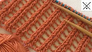 Two needle summer knitting pattern. (Detailed explanation with close-up)