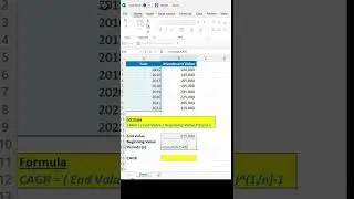 Calculate CAGR in Excel ➡️ READ DESCRIPTION FOR ASSUMPTIONS