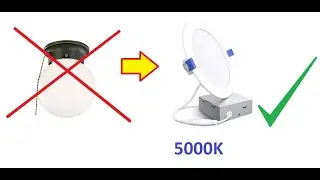 Replacing your lightbulb with the Ensenior Thin LED Recessed Ceiling Light with Junction Box
