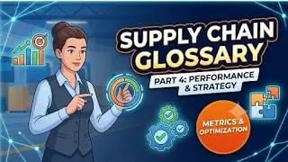 Part 4 Supply Chain Glossary video, focusing on strategy, performance, and key metrics