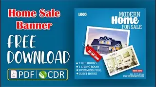 home sale template design || Coreldraw X8 | free download 