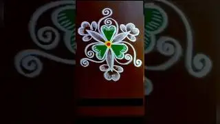 very easy daily kolam design 🌺#shorts #trending #kolam #rangoli #muggulu