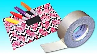 How To Make a Pencil Case with Duct Tape | DIY School Supply Crafts DCTC