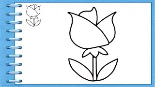 HOW TO DRAW A FLOWER / EASY AND SIMPLE / LEARNING TO DRAW