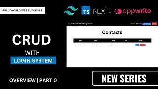 #0 overview | NextJS + Appwrite CRUD With Login System
