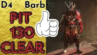 Diablo 4: Pit Tier 130 Clear + Gear & Stats Check( WW BARB)