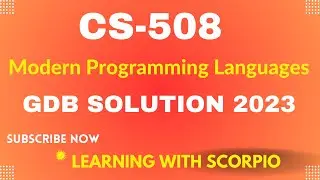 CS508 GDB solution Spring 2023| cs508 GDB spring 2023| cs508 GDB Solution|cs508 GDB  solution 2023